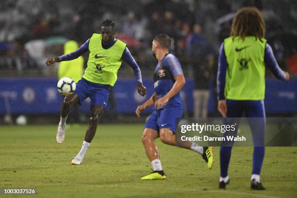 Tiemoue Bakayoko of Chelsea during an open training session at the Waca on July 21, 2018 in Perth, Australia.