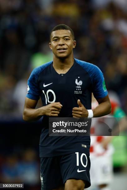 Kylian Mbappe during Russia 2018 World Cup final football match between France and Croatia at the Luzhniki Stadium in Moscow on July 15, 2018.