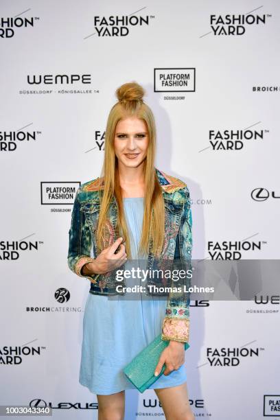 Veit Alex attends the Fashionyard show during Platform Fashion July 2018 at Areal Boehler on July 21, 2018 in Duesseldorf, Germany.