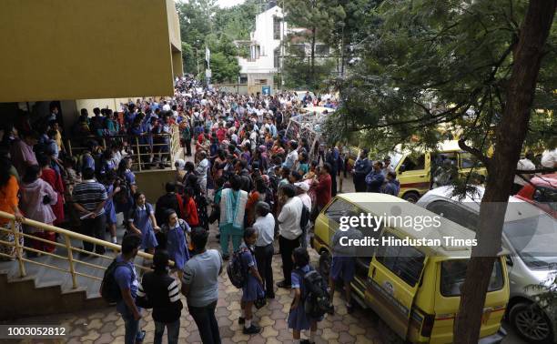 School students and teachers facing problems as all the transport operators begin their indefinite strike from Thursday midnight strike at Dr....