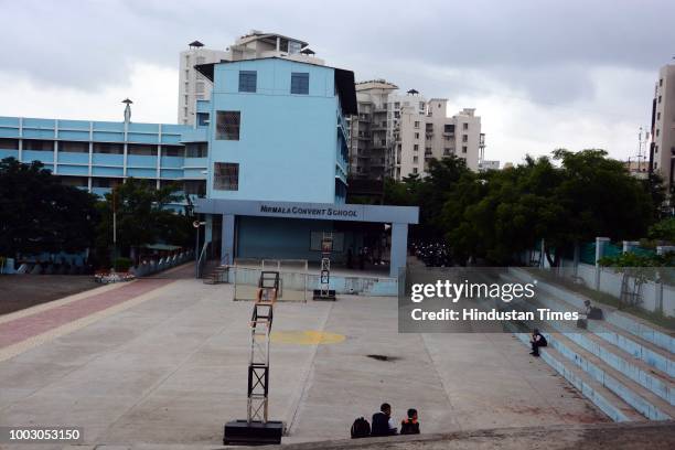 Students wait in the school to get picked up by their guardians as all the transport operators begin their indefinite strike from Thursday midnight...