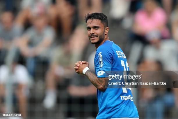 Leonardo Bittencourt of Hoffenheim reacts during the pre-season friendly match between Queens Park Rangers and TSG 1899 Hoffenheim on July 21, 2018...