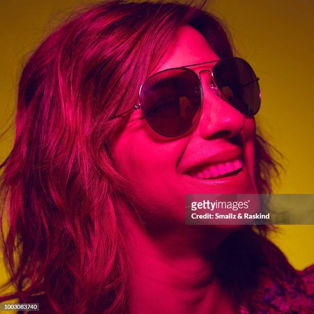 Natalia Tena from YouTube's 'Origin' poses for a portrait in the Getty Images Portrait Studio powered by Pizza Hut at San Diego 2018 Comic Con at...