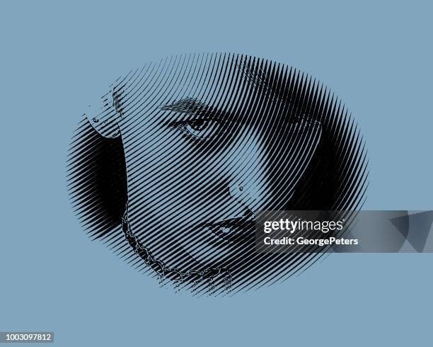 angry woman's face - goth stock illustrations
