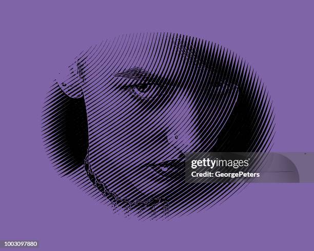 angry woman's face - goth stock illustrations