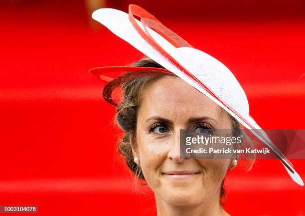 Princess Claire of Belgium during the military parade at the National Day on July 21, 2018 in Brussels, Belgium.