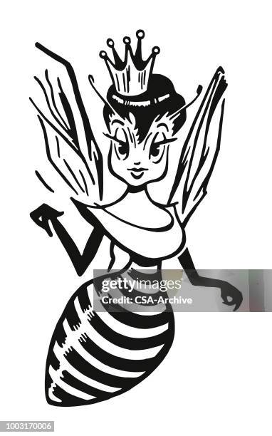 queen bee - wasps stock illustrations