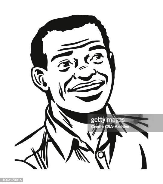 portrait of a man - black man stock illustrations