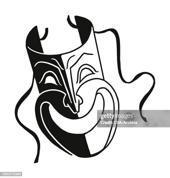 comedy mask - broadway performer stock illustrations
