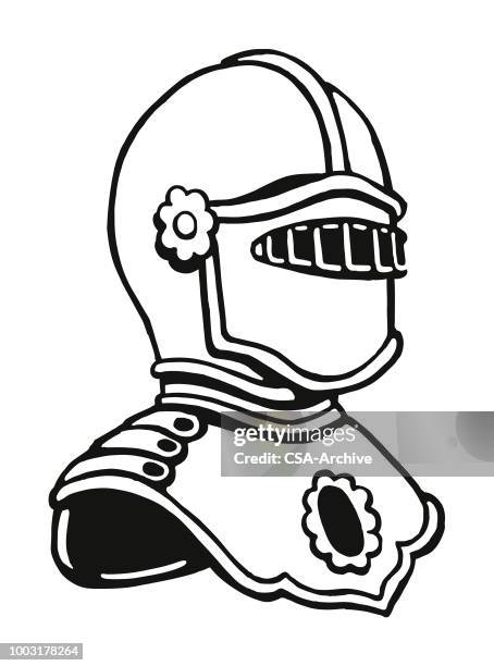 armor helm - traditional helmet stock-grafiken, -clipart, -cartoons und -symbole