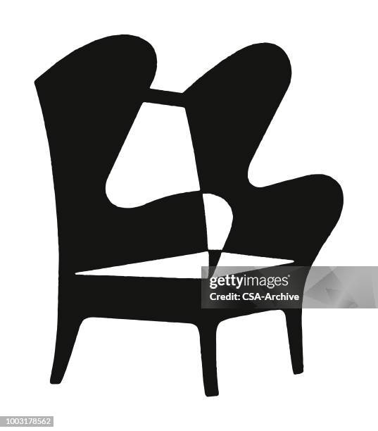 armchair - interior design stock illustrations
