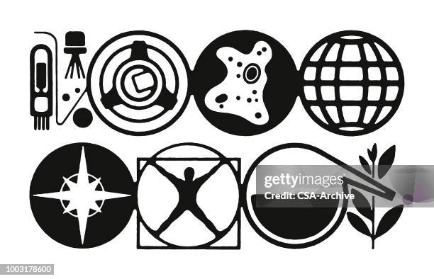 icons - science logo stock illustrations