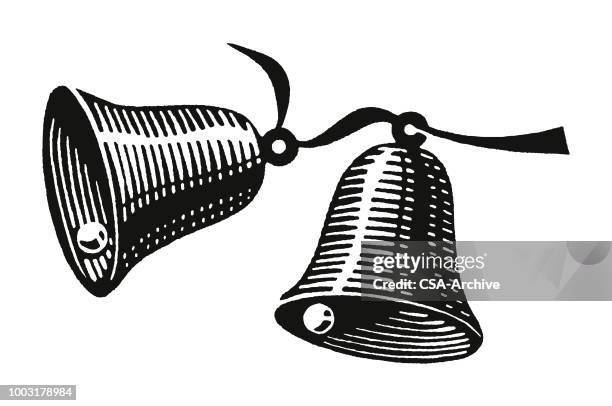 two bells - bell vector stock illustrations