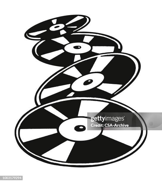 vier schallplatten - schallplatte stock-grafiken, -clipart, -cartoons und -symbole