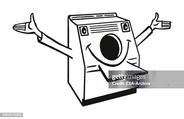 clothes drier - laundry stock illustrations