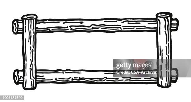 holz-bilderrahmen - holzstamm stock-grafiken, -clipart, -cartoons und -symbole