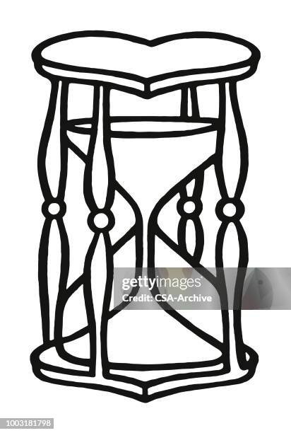hourglass - vintage egg timer stock illustrations