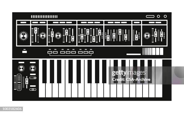 ilustraciones, imágenes clip art, dibujos animados e iconos de stock de música de teclado - gol del empate