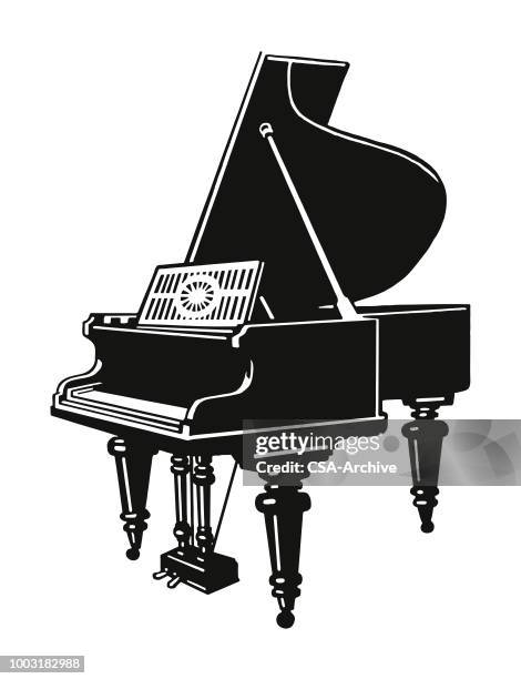 grand piano - symphony stock illustrations