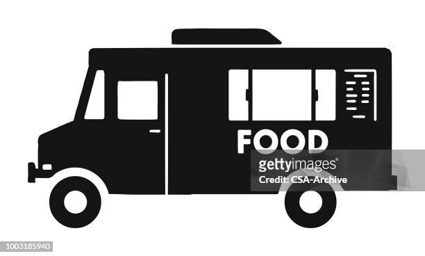 food truck - zweckmäßigkeit stock-grafiken, -clipart, -cartoons und -symbole