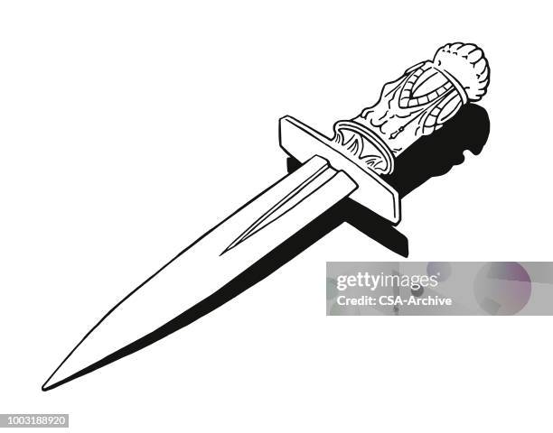 knife - dagger stock illustrations