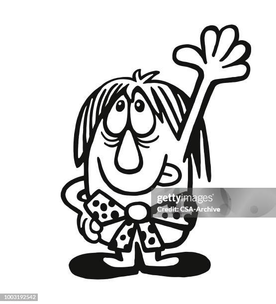 goofy looking person - face lifting stock illustrations