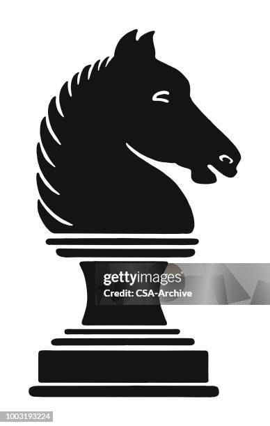 chess piece - knight chess piece stock illustrations