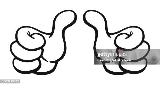 two thumbs up - thumb stock illustrations