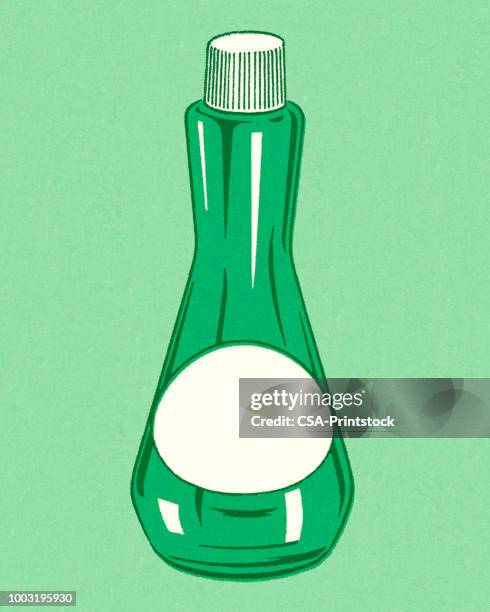 product in a bottle - shampoo label stock illustrations