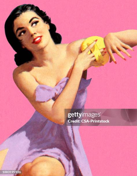 woman bathing - smiling lady stock illustrations