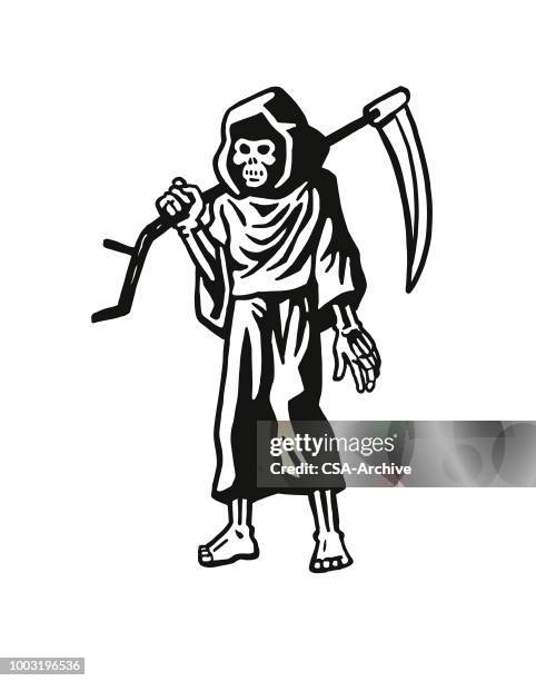 24 Grim Reaper Line Art Stock Photos, High-Res Pictures, and Images