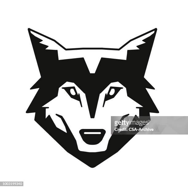 wolf - einzelnes tier stock-grafiken, -clipart, -cartoons und -symbole