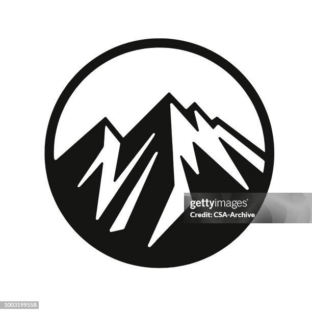 mountain peaks - mountain peak logo stock illustrations