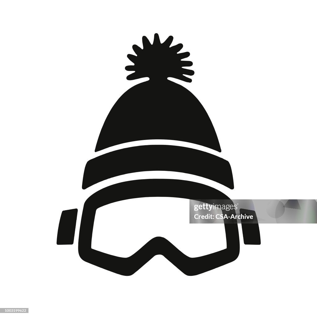 Winter-Brille und Mütze
