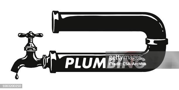 plumbing - water pipe stock illustrations