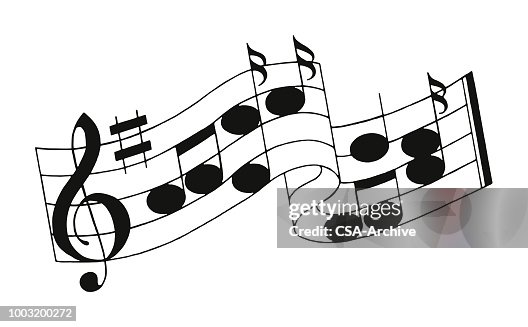 Note Slike Musical Notes On A Staff High-Res Vector Graphic - Getty Images