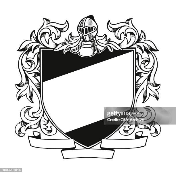 coat of arms - herald stock illustrations