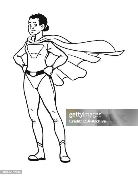 superhero - styles cape stock illustrations