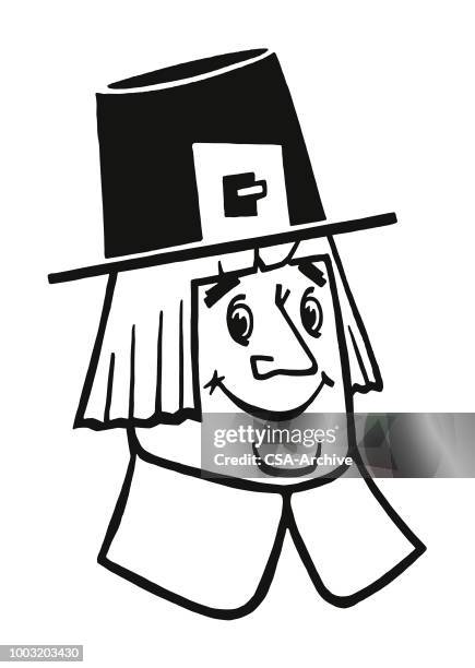 pilgrim - pilgrims stock illustrations