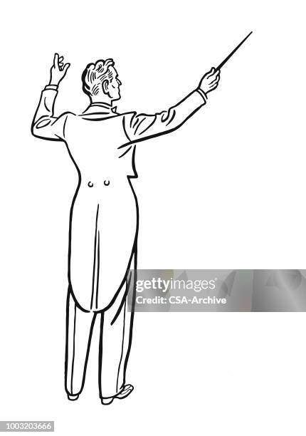 musik dirigent - dirigent stock-grafiken, -clipart, -cartoons und -symbole
