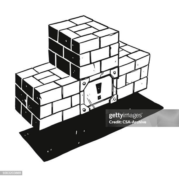 brick post - single brick stock illustrations