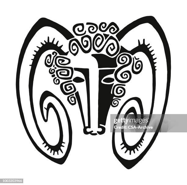 bighorn sheep - ram stock illustrations