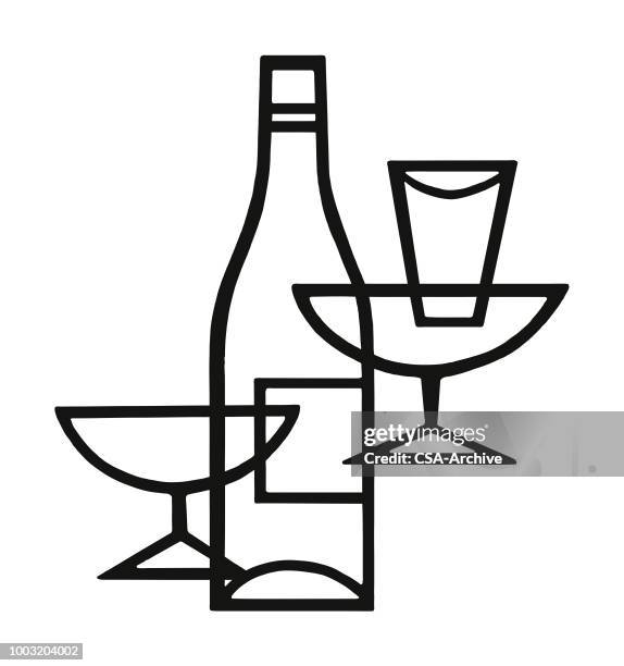 cocktails - bars stock illustrations