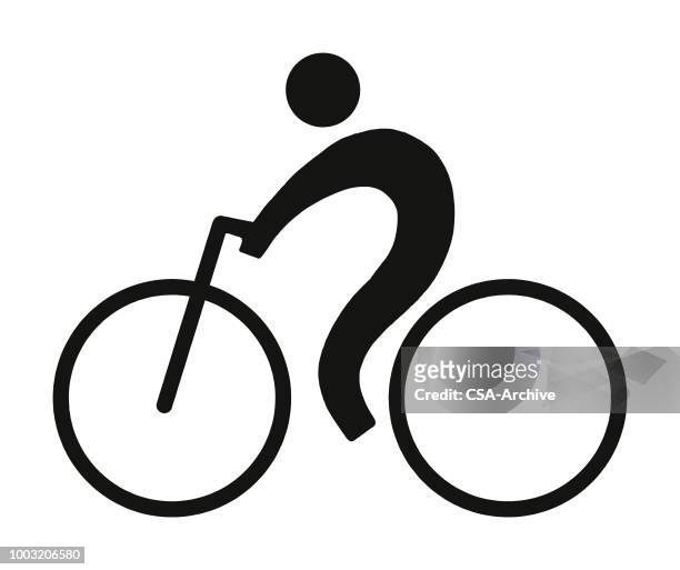 ilustraciones, imágenes clip art, dibujos animados e iconos de stock de silueta de una persona en bicicleta - motorcycle logo