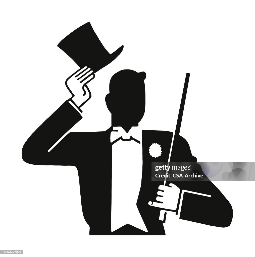 Man in Tuxedo and Top Hat