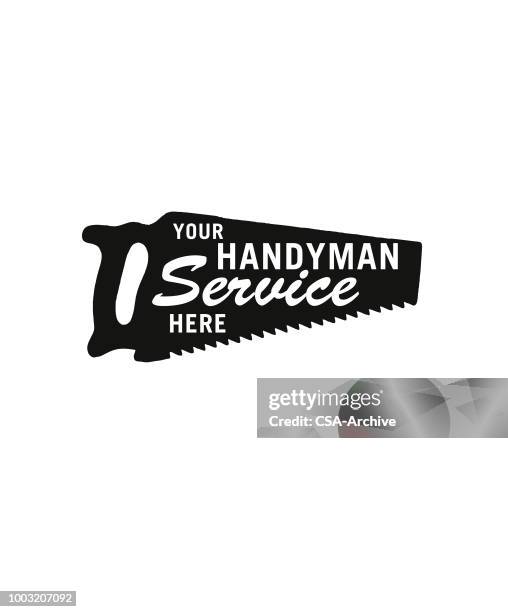 your handyman service here - hardware logo stock illustrations