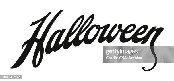 halloween - halloween font stock illustrations