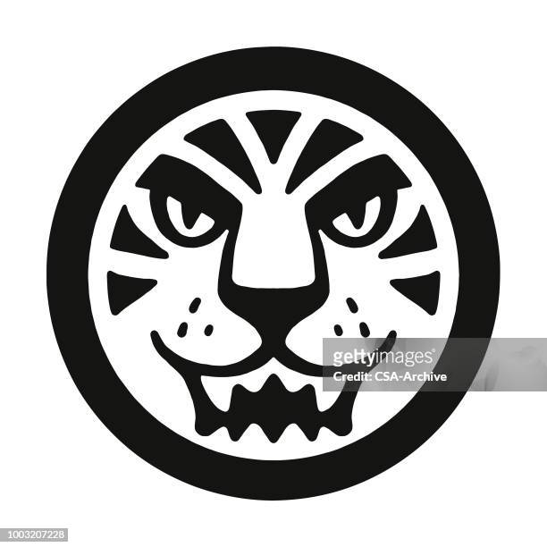 ilustrações de stock, clip art, desenhos animados e ícones de tiger icon - mascote