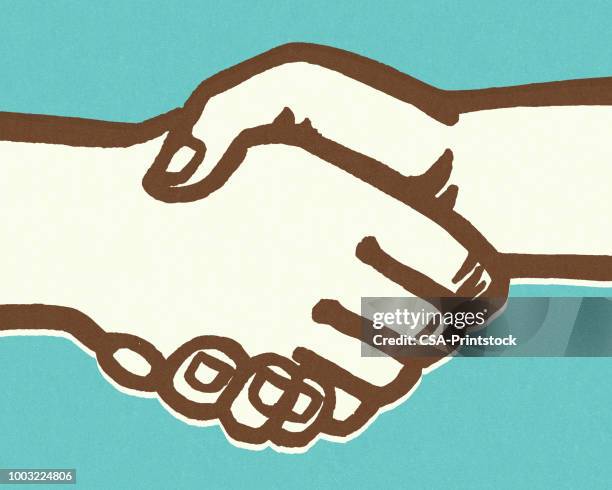handshake - handshake blue background stock illustrations
