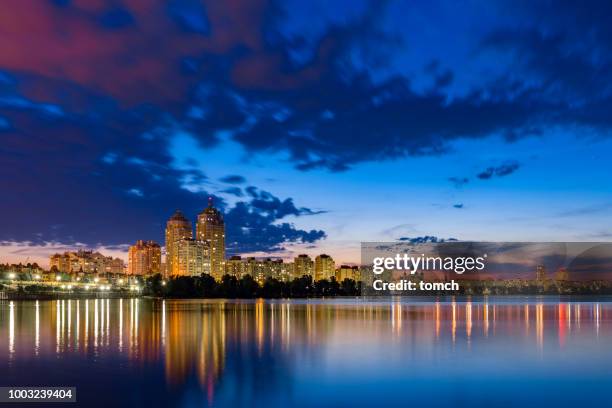 night city - kyiv skyline stock pictures, royalty-free photos & images